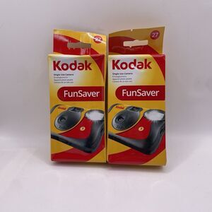 Kodak FunSaver 27 Single Use Camera Bundle Of Two Travel Manual Flash NEW